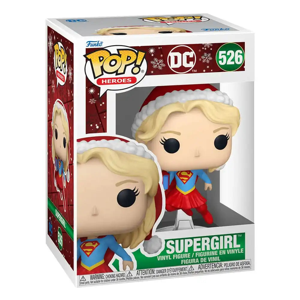 DC Comics POP! Heroes Vinyl Figur Holiday '24- Supergirl 9 cm - Smalltinytoystore