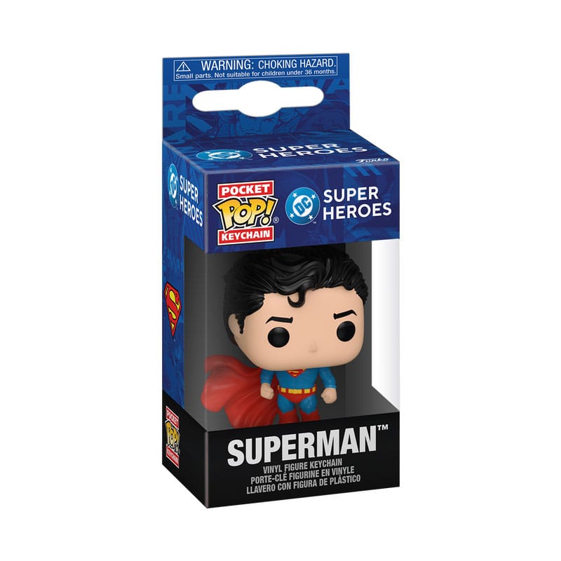 DC Comics POP! Vinyl Schlüsselanhänger 4 cm New Classics - Superman Display (12) - Smalltinytoystore