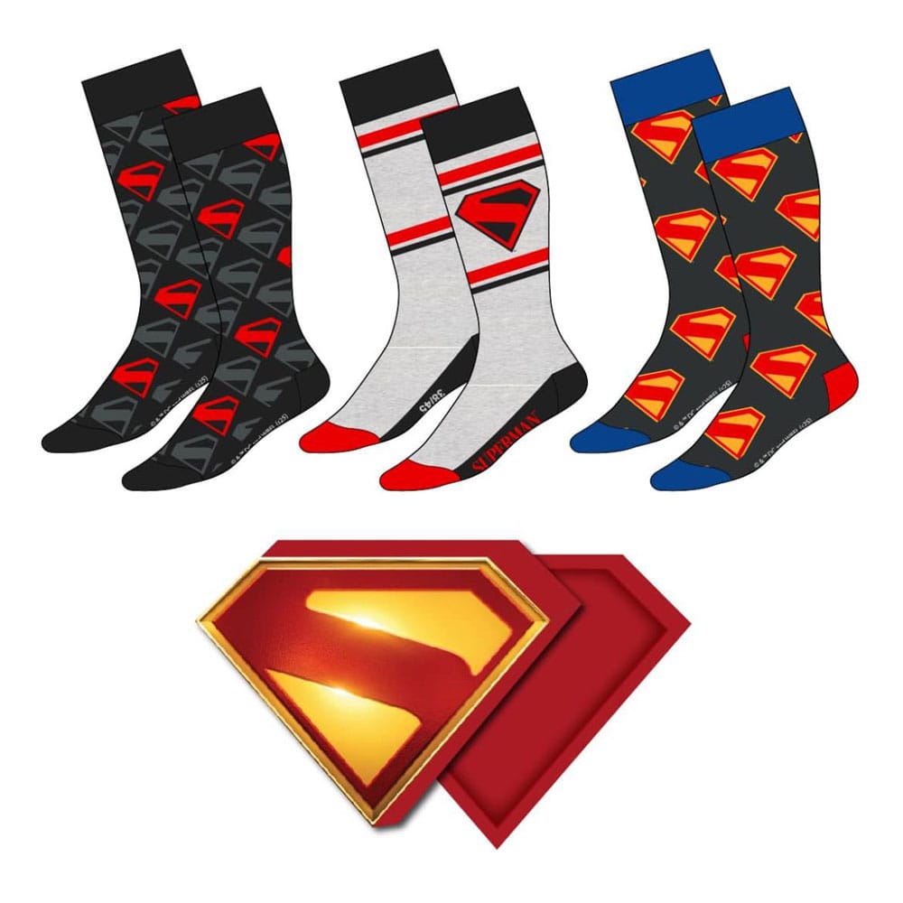DC Comics Socken 3er-Pack Superman 38-45 - Smalltinytoystore