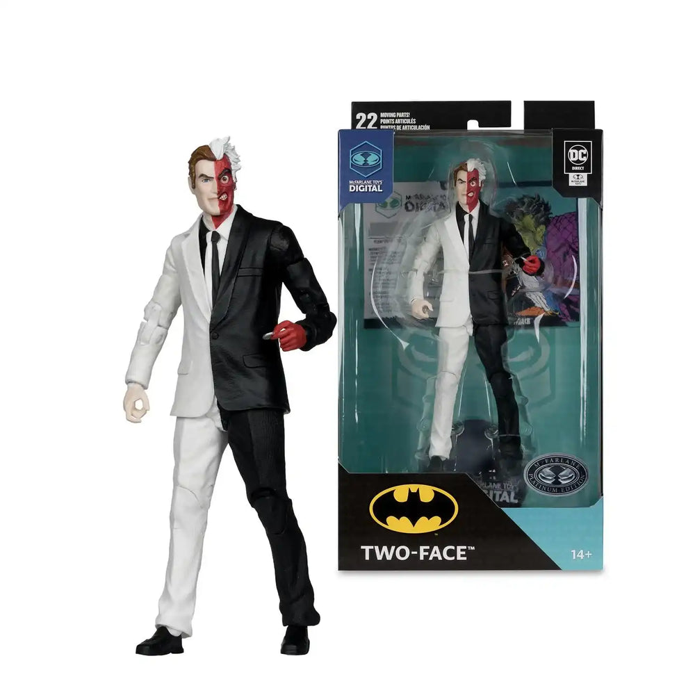 DC Direct McFarlane Toys Digital Actionfiguren 18 cm Two-Face (Silver Age) CHASE - Smalltinytoystore