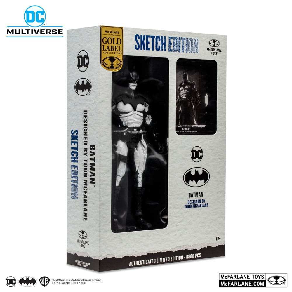 DC Multiverse Actionfigur Batman by Todd McFarlane Sketch Edition (Gold Label) 18 cm - Smalltinytoystore