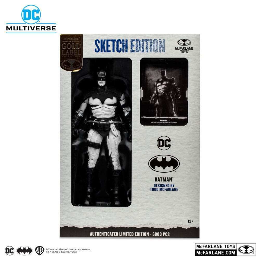 DC Multiverse Actionfigur Batman by Todd McFarlane Sketch Edition (Gold Label) 18 cm - Smalltinytoystore