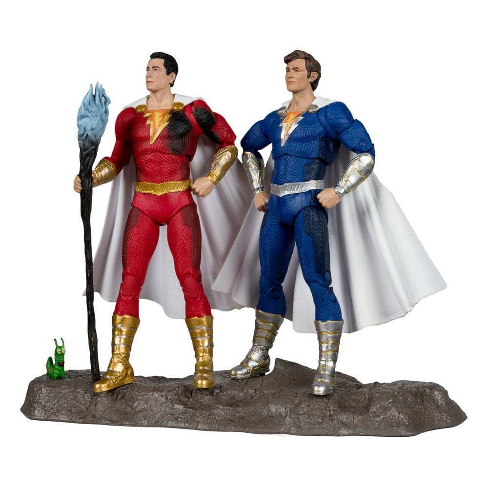 DC Multiverse Actionfiguren 2er-Pack Shazam (Battle Damage) & Freddie Freeman (Gold Label) 18 cm - Smalltinytoystore