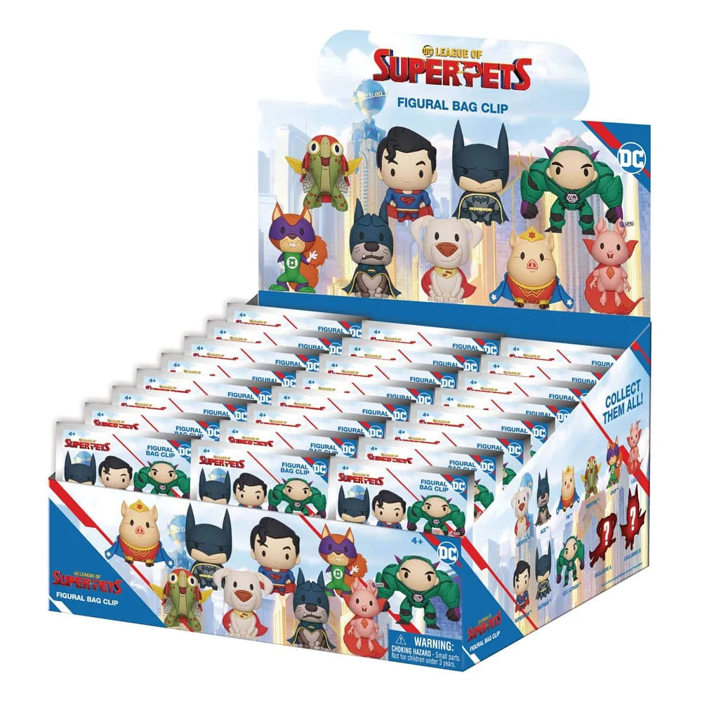 DC Super Pets 3D PVC-Taschenanhänger Series 1 Display (24) - Smalltinytoystore