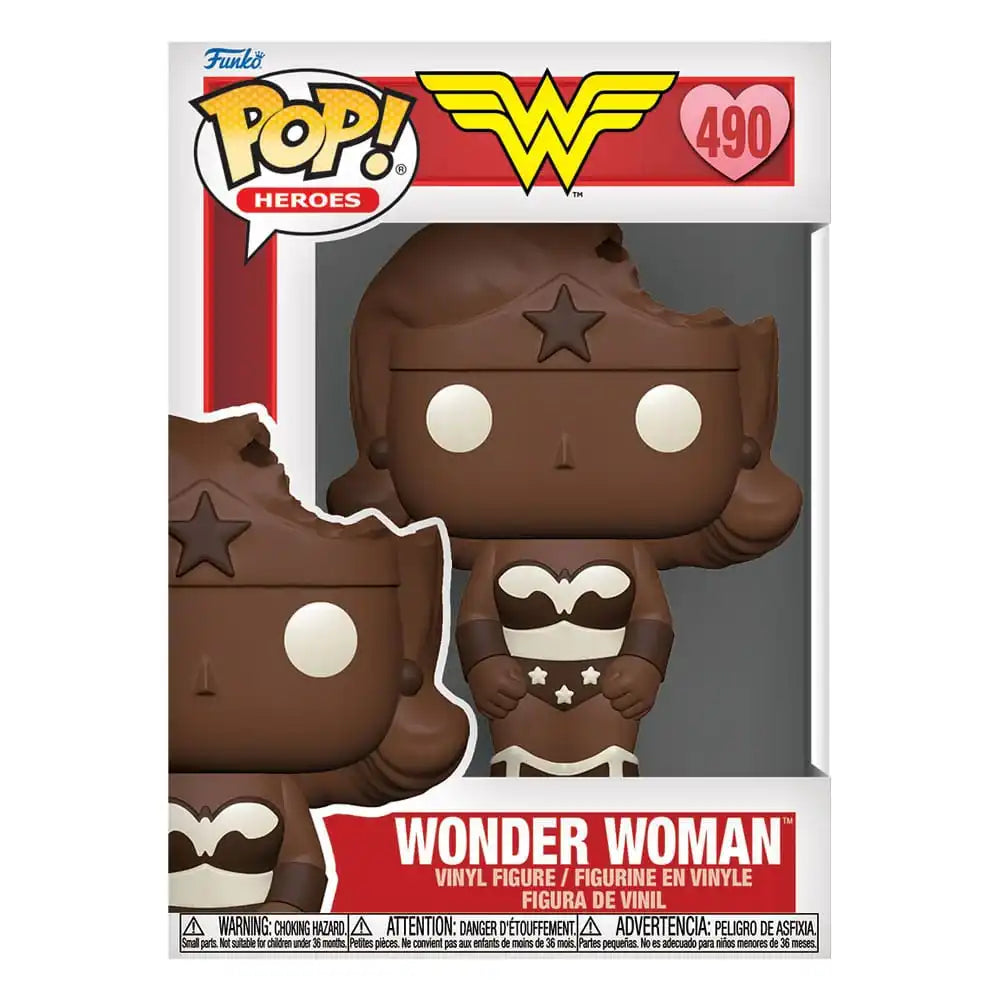DC Valentines POP! Heroes Vinyl Figur Wonder Woman (Val Choc) 9 cm - Smalltinytoystore