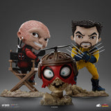 Deadpool & Wolverine Mini Co. PVC Figur Deadpool and Wolverine set Unmasked 14 cm - Smalltinytoystore