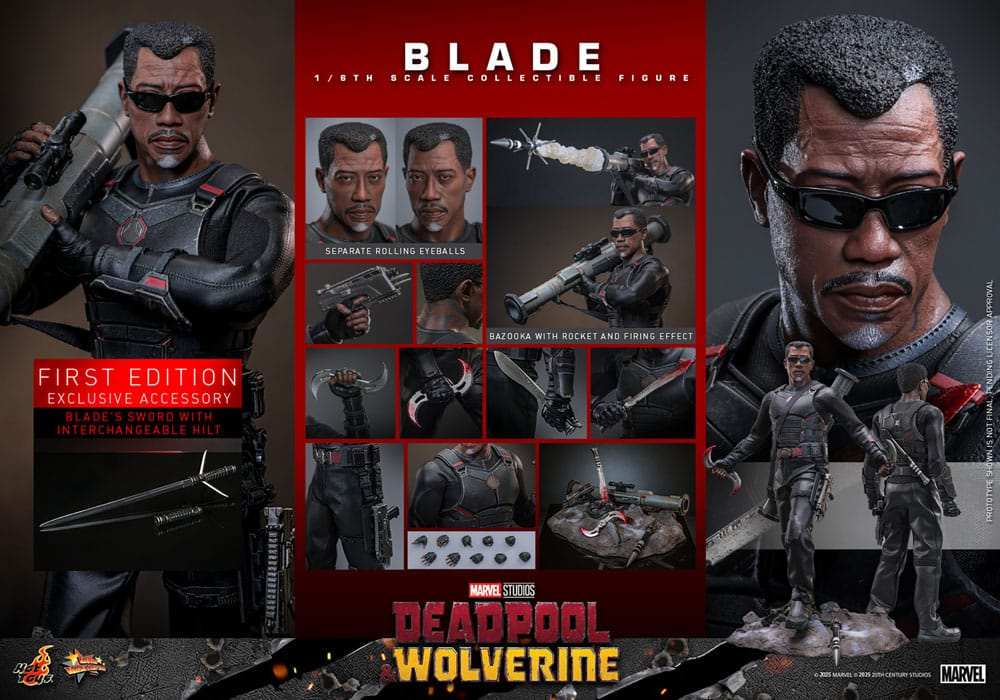 Deadpool & Wolverine Movie Masterpiece Actionfigur 1/6 Blade HOT TOYS - Smalltinytoystore