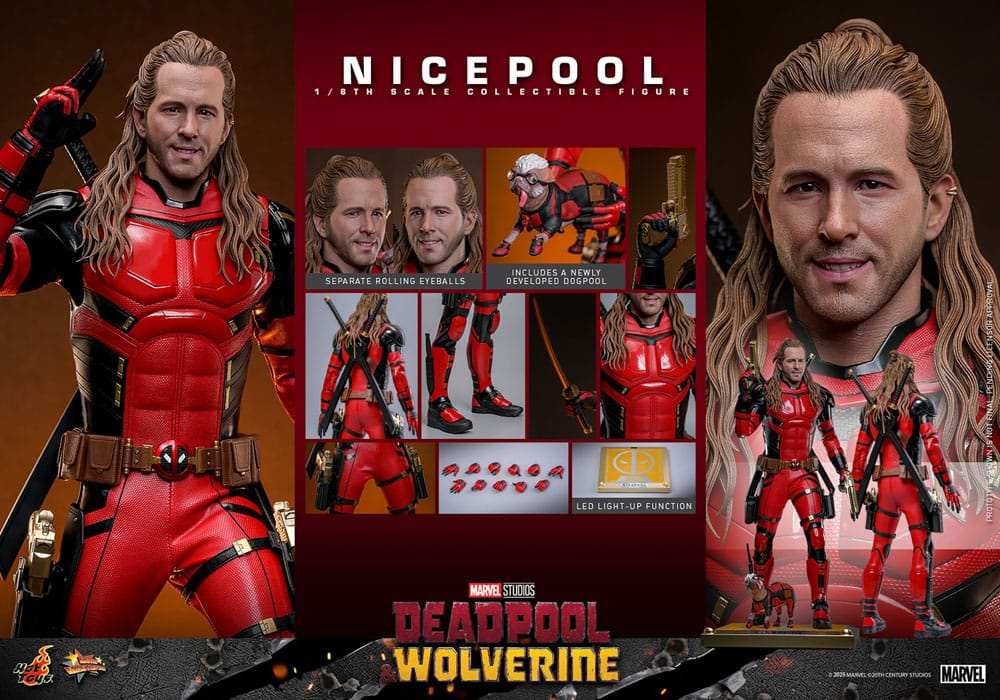 Deadpool & Wolverine Movie Masterpiece Actionfigur 1/6 Nicepool HOT TOYS - Smalltinytoystore