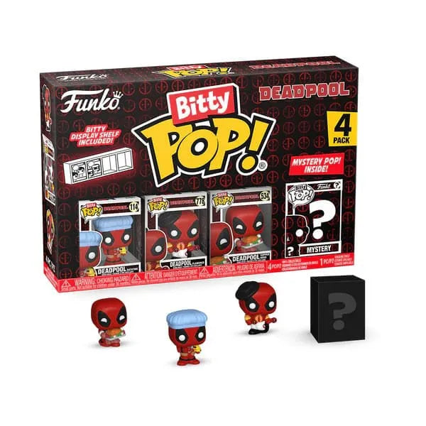 Deadpool Bitty POP! Vinyl Figuren 4er-Pack Bathtime 2,5 cm - Smalltinytoystore
