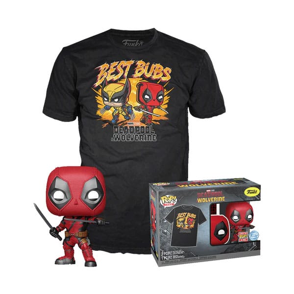 Deadpool POP! & Tee Vinyl Figur & T-Shirt Set Heavy Metal Größe L - Smalltinytoystore
