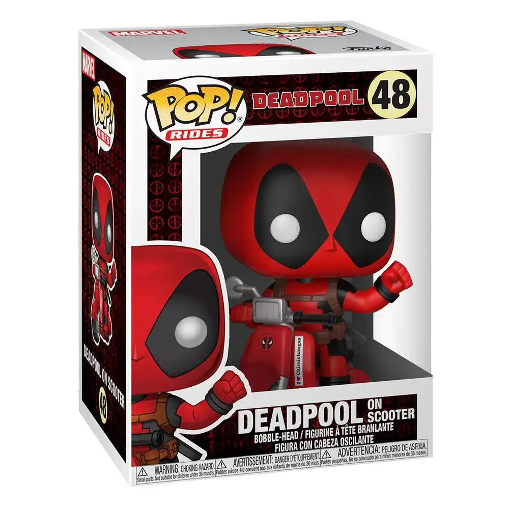 Deadpool POP! Rides Vinyl Figur Deadpool & Scooter 9 cm - Smalltinytoystore