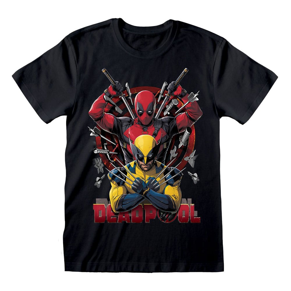 Deadpool T-Shirt Deadpool & Wolverine Weapons - Smalltinytoystore