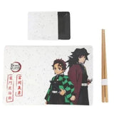 Demon Slayer Keramik Sushi Set mit Essstäbchen Tanjiro & Giyu - Smalltinytoystore