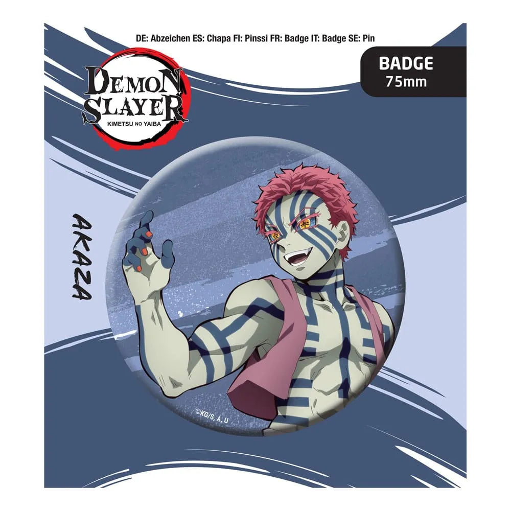 Demon Slayer: Kimetsu no Yaiba Ansteck-Button Akaza - Smalltinytoystore