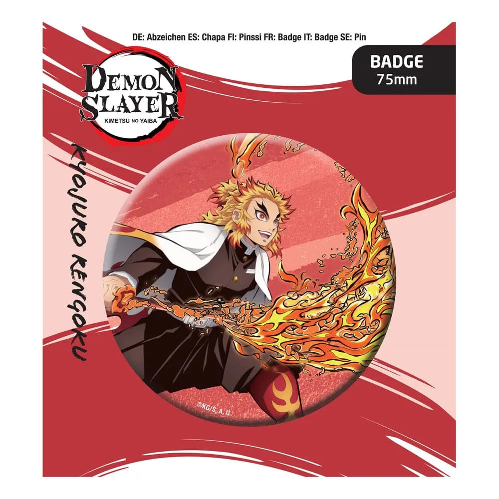 Demon Slayer: Kimetsu no Yaiba Ansteck-Button Kyojuro Rengoku - Smalltinytoystore