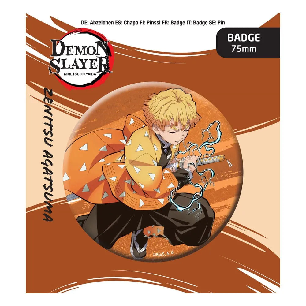 Demon Slayer: Kimetsu no Yaiba Ansteck-Button Zenitsu Agatsuma - Smalltinytoystore