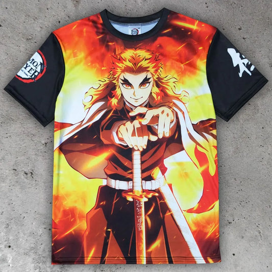 Demon Slayer: Kimetsu no Yaiba T-Shirt Kyojuro Rengoku Größe L - Smalltinytoystore