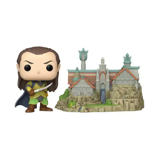 Der Herr der Ringe POP! Town Vinyl Figur Elrond & Rivendell 9 cm