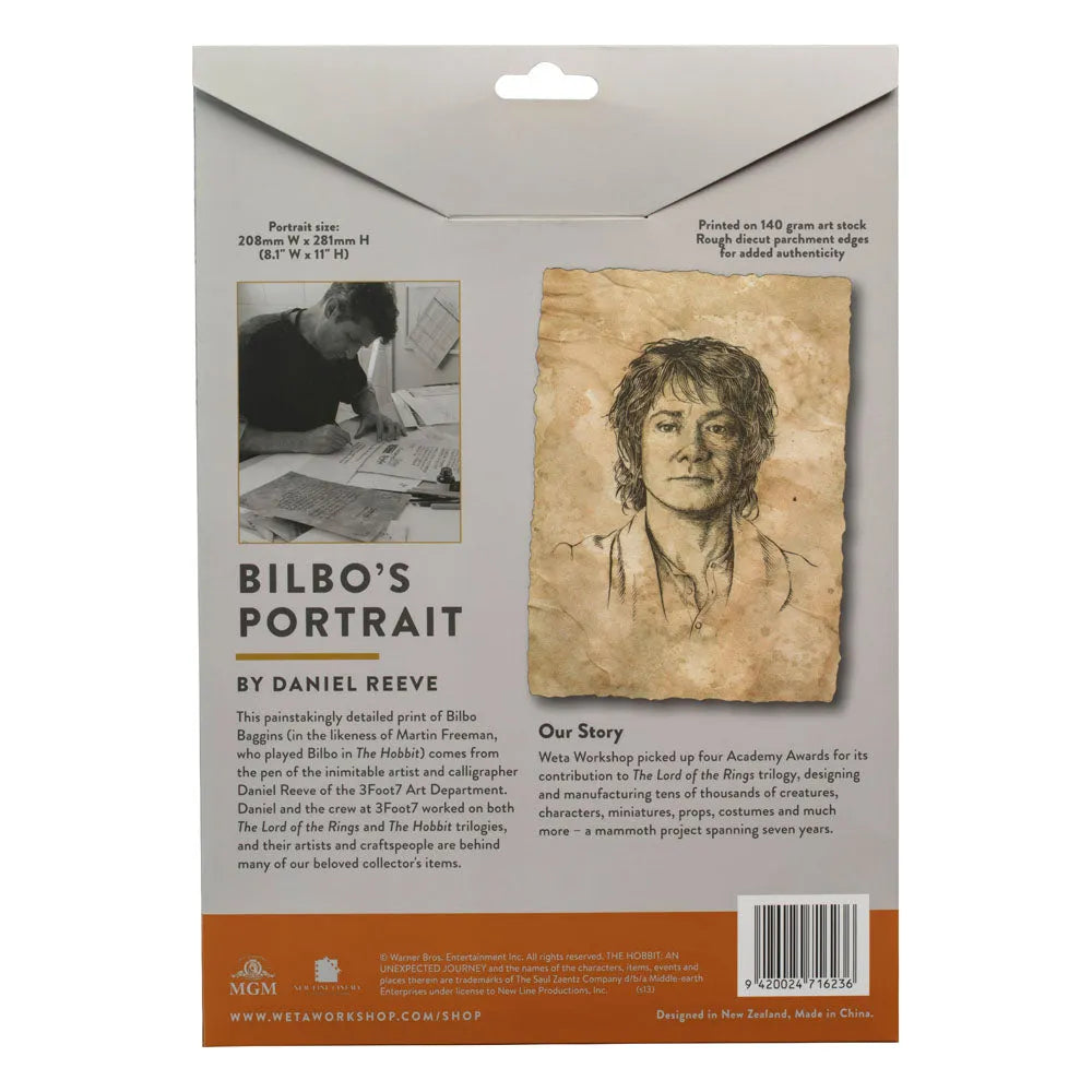 Der Hobbit Kunstdruck Portrait of Bilbo Baggins 21 x 28 cm - Smalltinytoystore