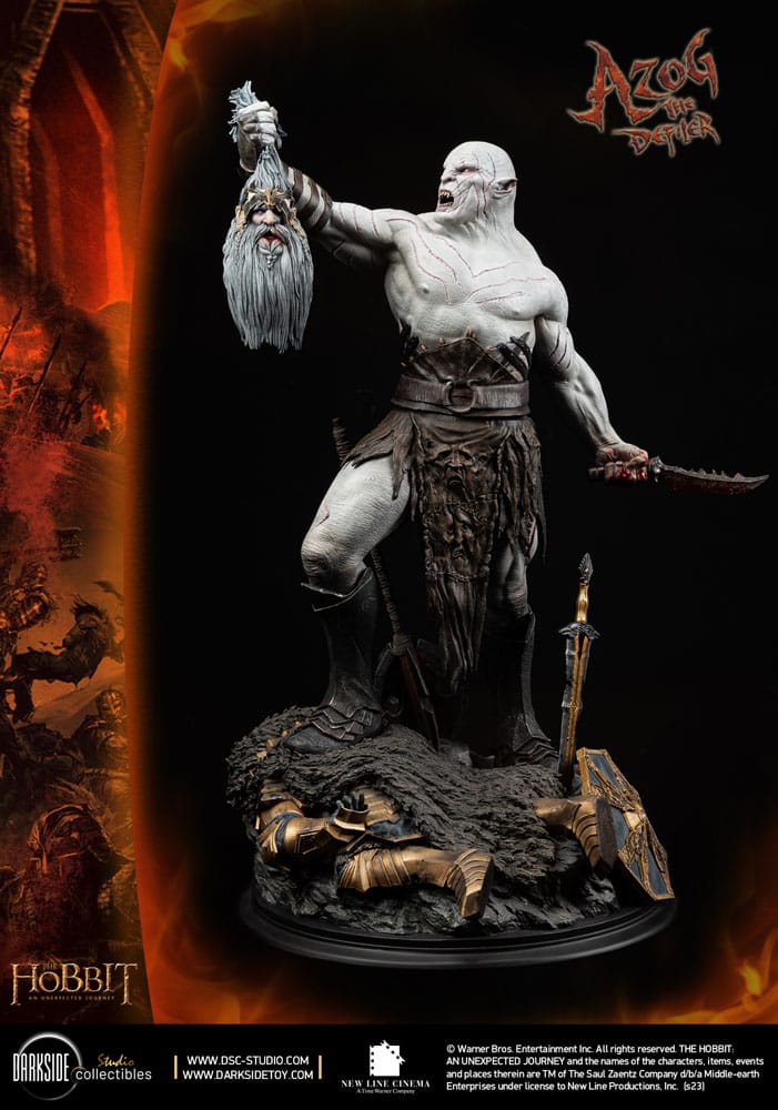 Der Hobbit MS Series Statue 1/3 Azog The Defiler John Howe Signature Edition Edition 90 cm - Smalltinytoystore