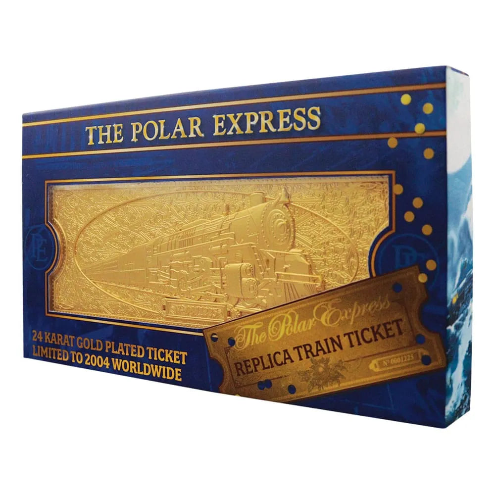 Der Polarexpress Replik Train Ticket 24k Gold Plated Limited Edition - Smalltinytoystore