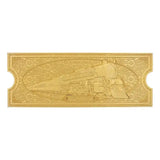 Der Polarexpress Replik Train Ticket 24k Gold Plated Limited Edition - Smalltinytoystore