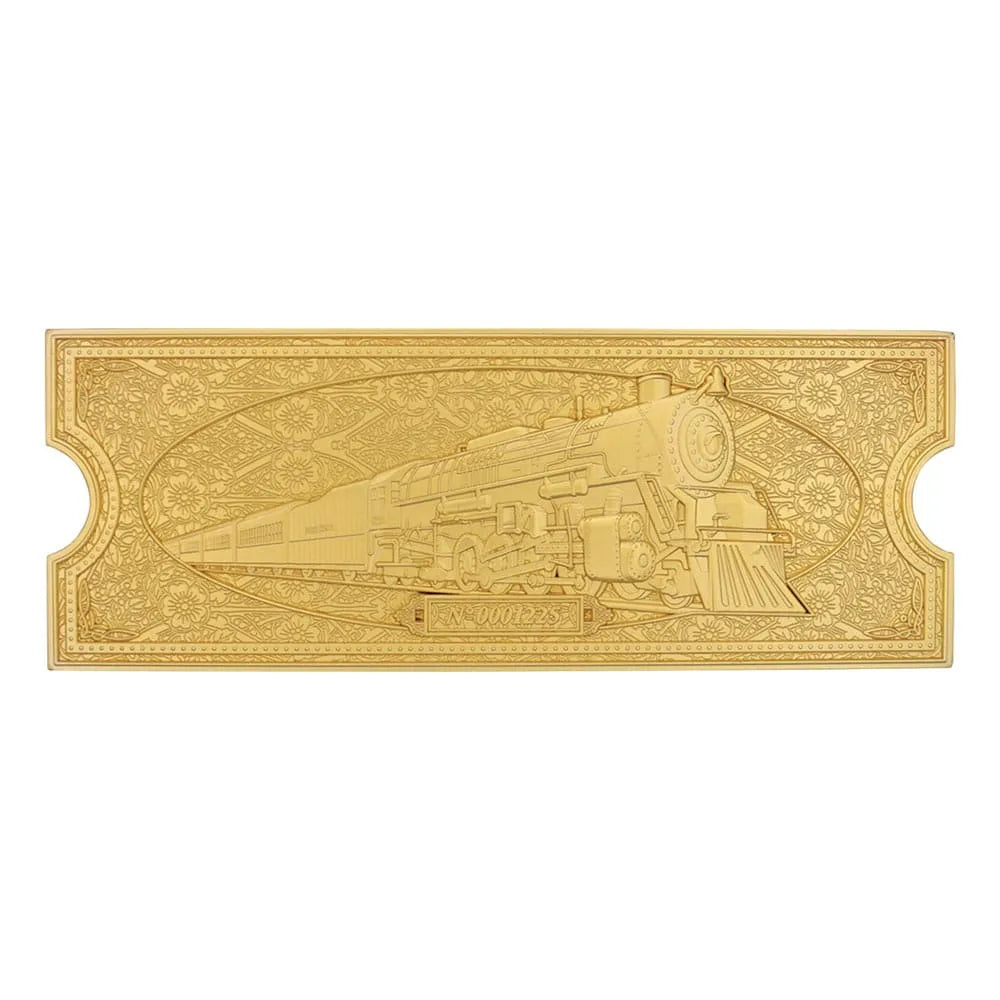 Der Polarexpress Replik Train Ticket 24k Gold Plated Limited Edition - Smalltinytoystore
