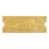 Der Polarexpress Replik Train Ticket 24k Gold Plated Limited Edition - Smalltinytoystore