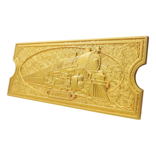 Der Polarexpress Replik Train Ticket 24k Gold Plated Limited Edition - Smalltinytoystore