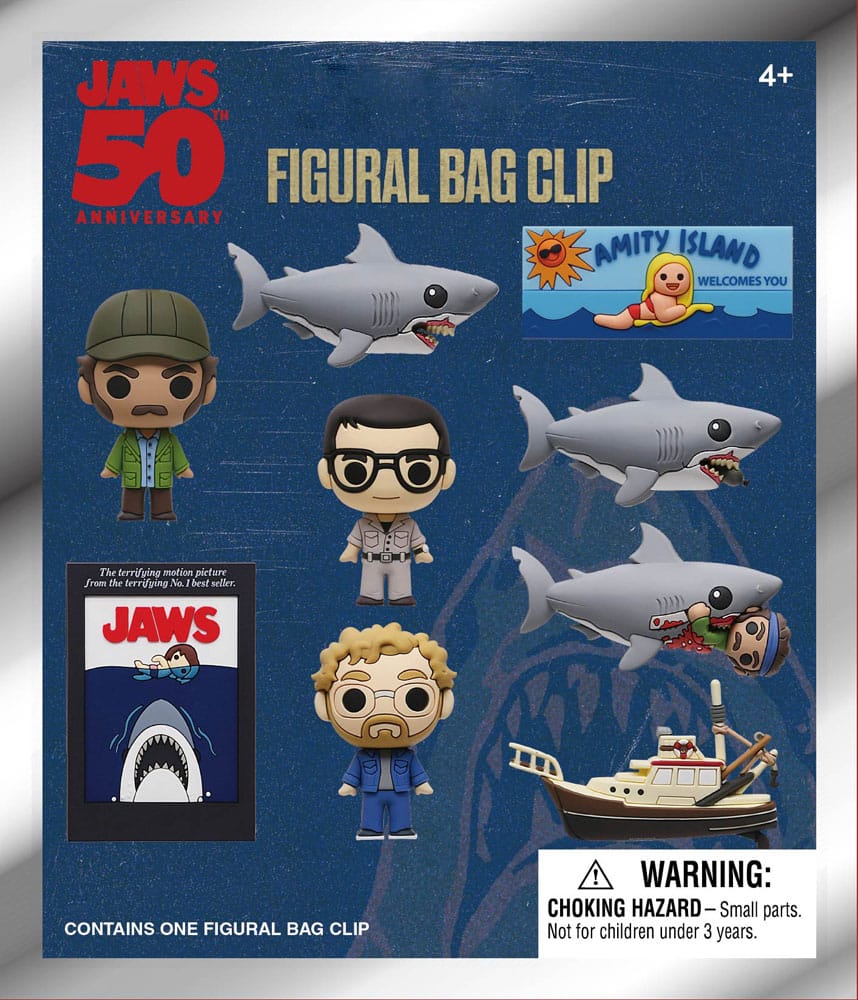 Der weiße Hai 3D PVC-Taschenanhänger 50th Anniversary Series 1 Display (24) - Smalltinytoystore