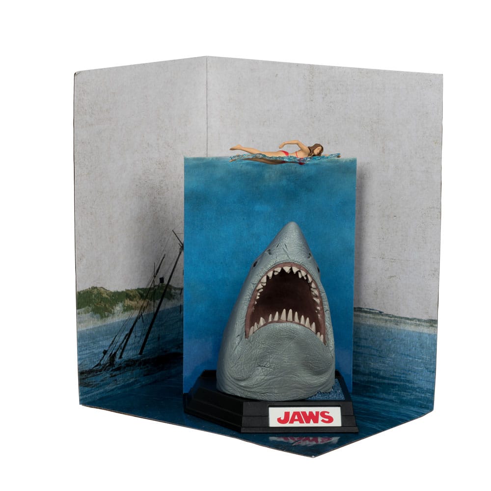 Der weiße Hai Movie Maniacs PVC Statue Jaws (50th Anniversary) 16 cm - Smalltinytoystore