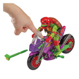 Die Abenteuer der Teenage Mutant Ninja Turtles Actionfigur mit Fahrzeug Raphael & Purple Dragon 12 cm - Smalltinytoystore