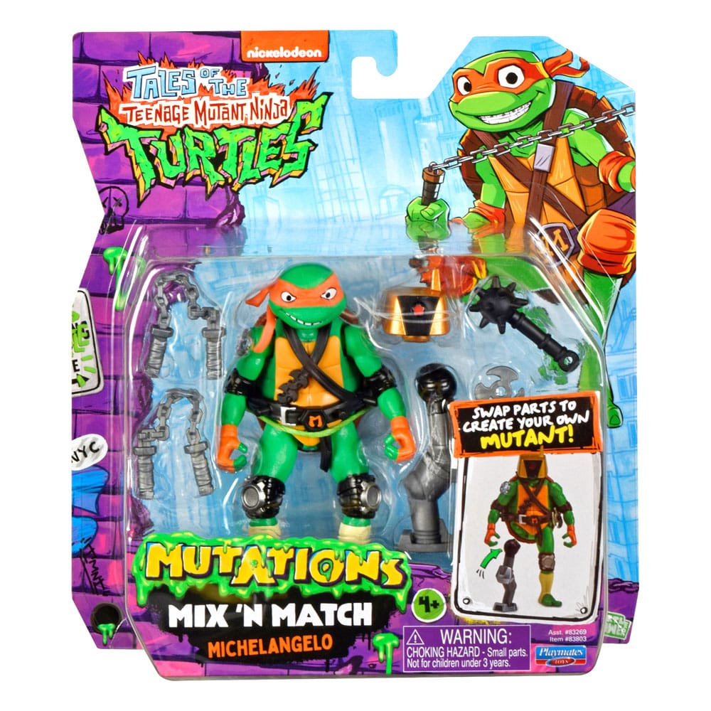 Die Abenteuer der Teenage Mutant Ninja Turtles Mix 'n Match Actionfigur Michelangelo 12 cm - Smalltinytoystore