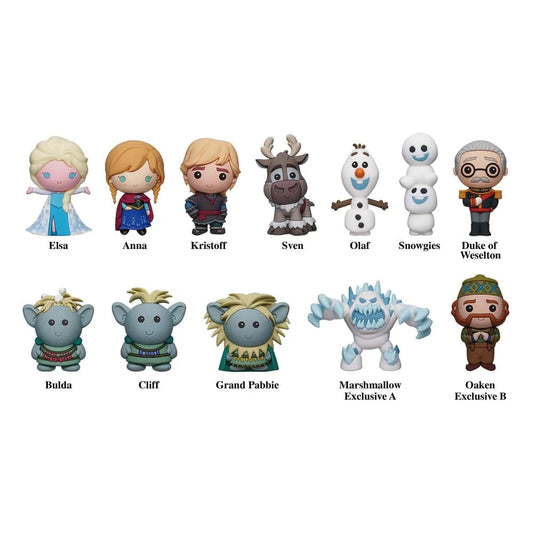 Die Eiskönigin - Völlig unverfroren 3D PVC-Taschenanhänger 10th Anniversary Series 59 Display (24) - Smalltinytoystore