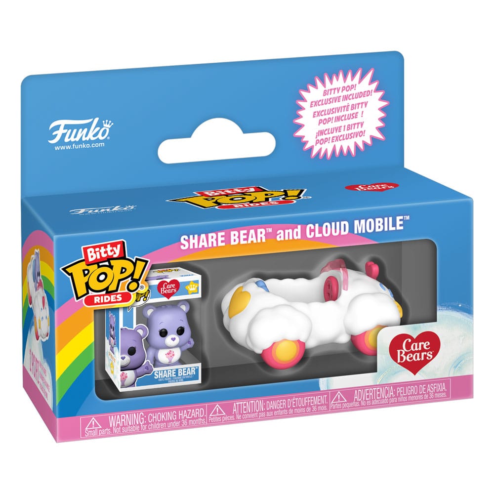 Die Glücksbärchis Bitty POP! Rides Vinyl Figur Share Bear and Cloud Mobile - Smalltinytoystore