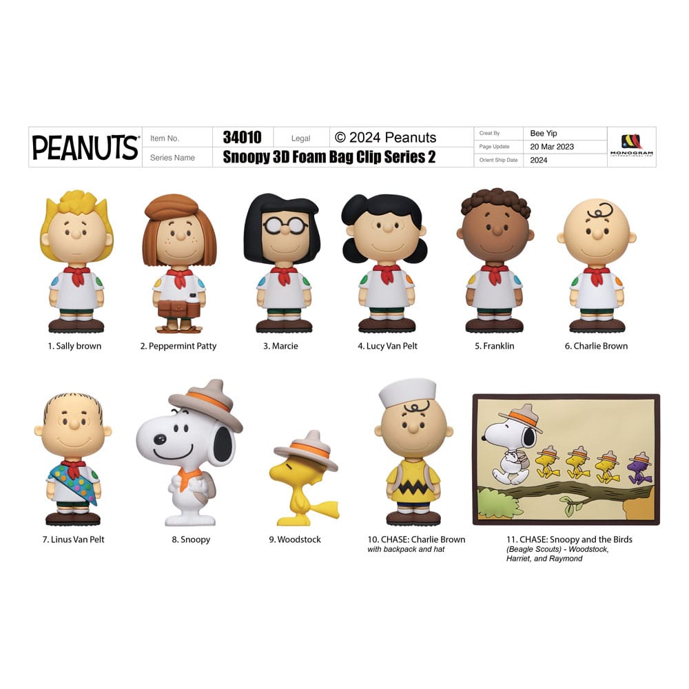 Die Peanuts 3D PVC-Taschenanhänger Snoopy Series 2 Display (24) - Smalltinytoystore