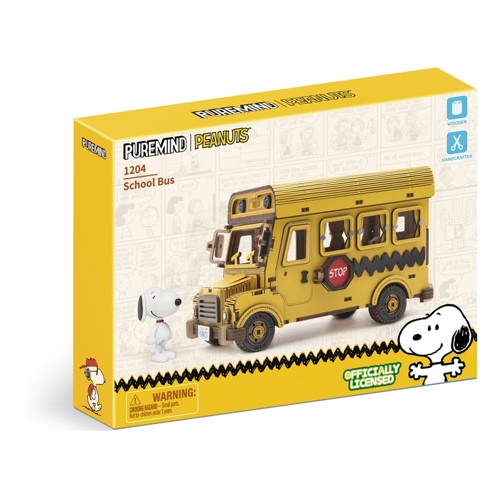 Die Peanuts Puremind Bauset School Bus - Smalltinytoystore