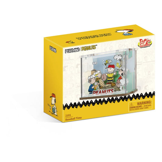 Die Peanuts Puremind DIY Bauset Mini Scene Baseball Time - Smalltinytoystore