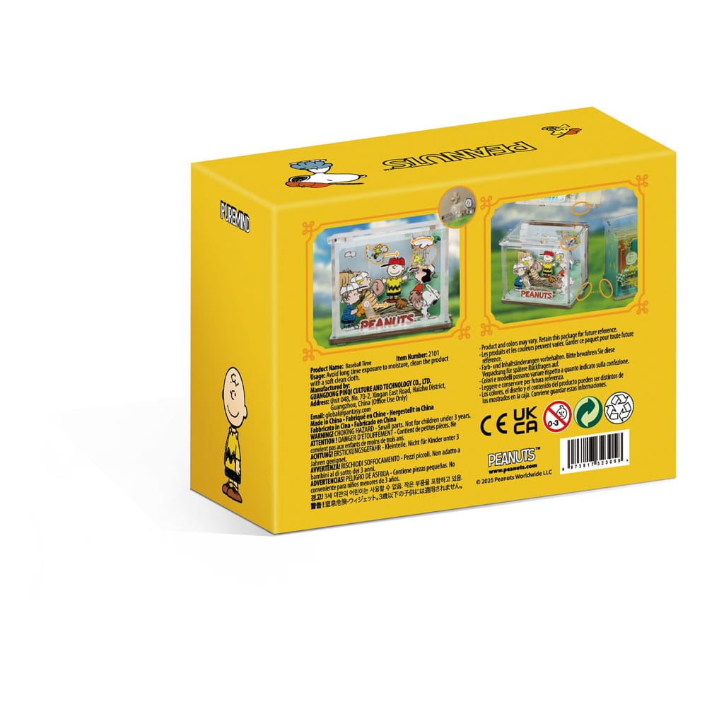 Die Peanuts Puremind DIY Bauset Mini Scene Baseball Time - Smalltinytoystore