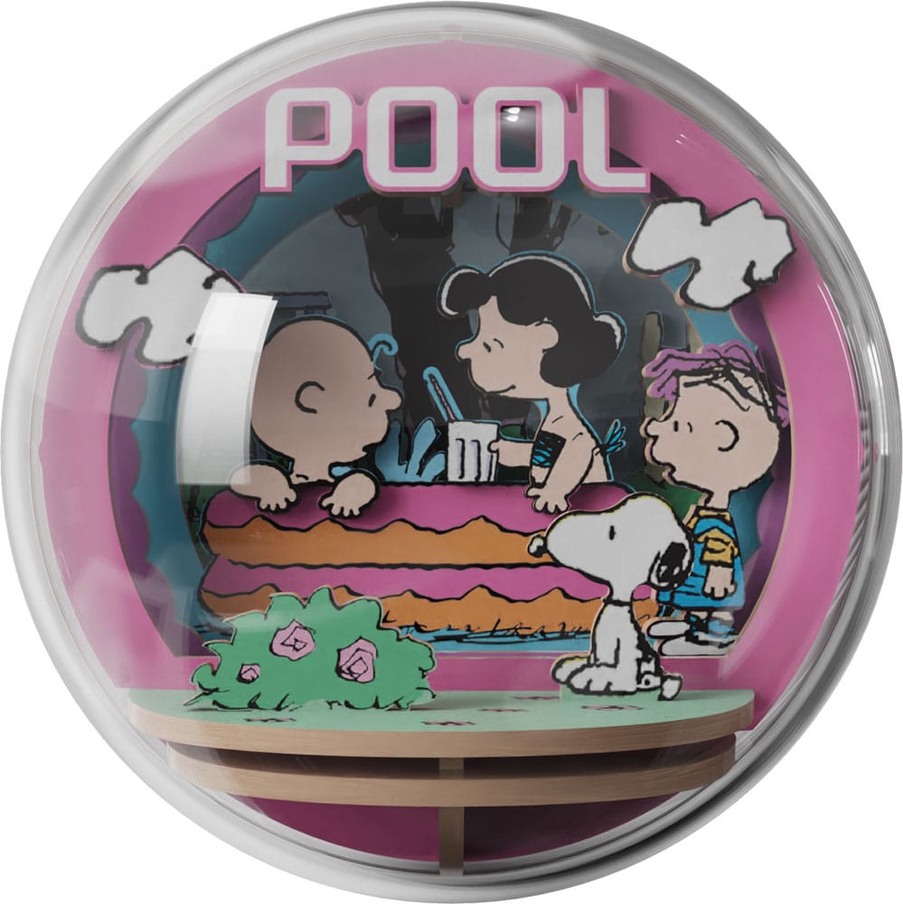 Die Peanuts Puremind Modellbausatz Wooden Theater Globe Cool Pool - Smalltinytoystore