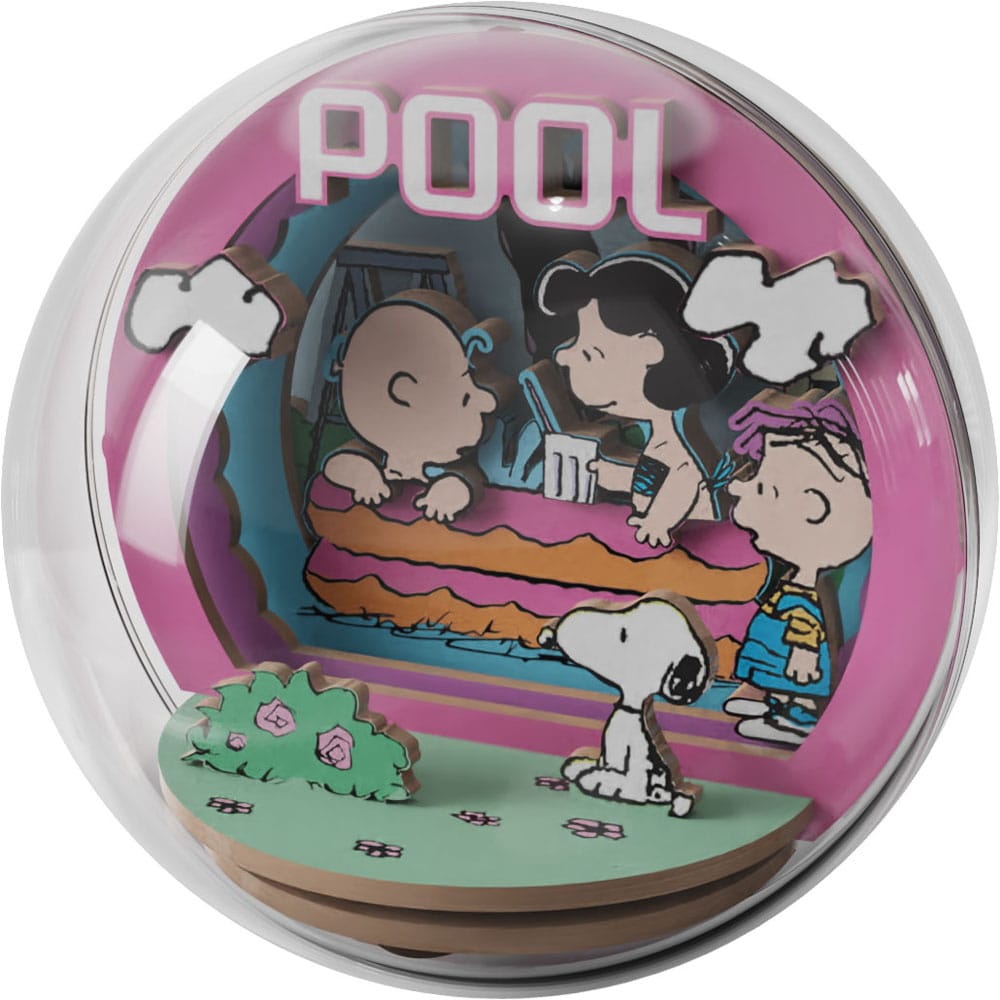 Die Peanuts Puremind Modellbausatz Wooden Theater Globe Cool Pool - Smalltinytoystore