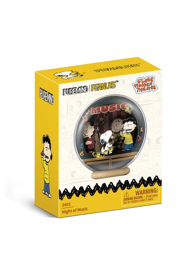 Die Peanuts Puremind Modellbausatz Wooden Theater Globe Night of Music - Smalltinytoystore