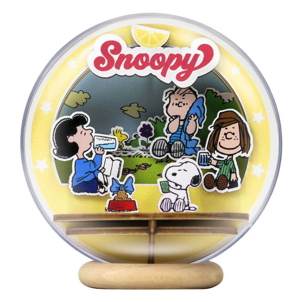 Die Peanuts Puremind Modellbausatz Wooden Theater Globe Picnic Party - Smalltinytoystore