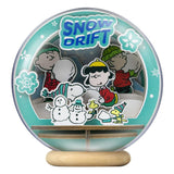 Die Peanuts Puremind Modellbausatz Wooden Theater Globe Snow Drift - Smalltinytoystore