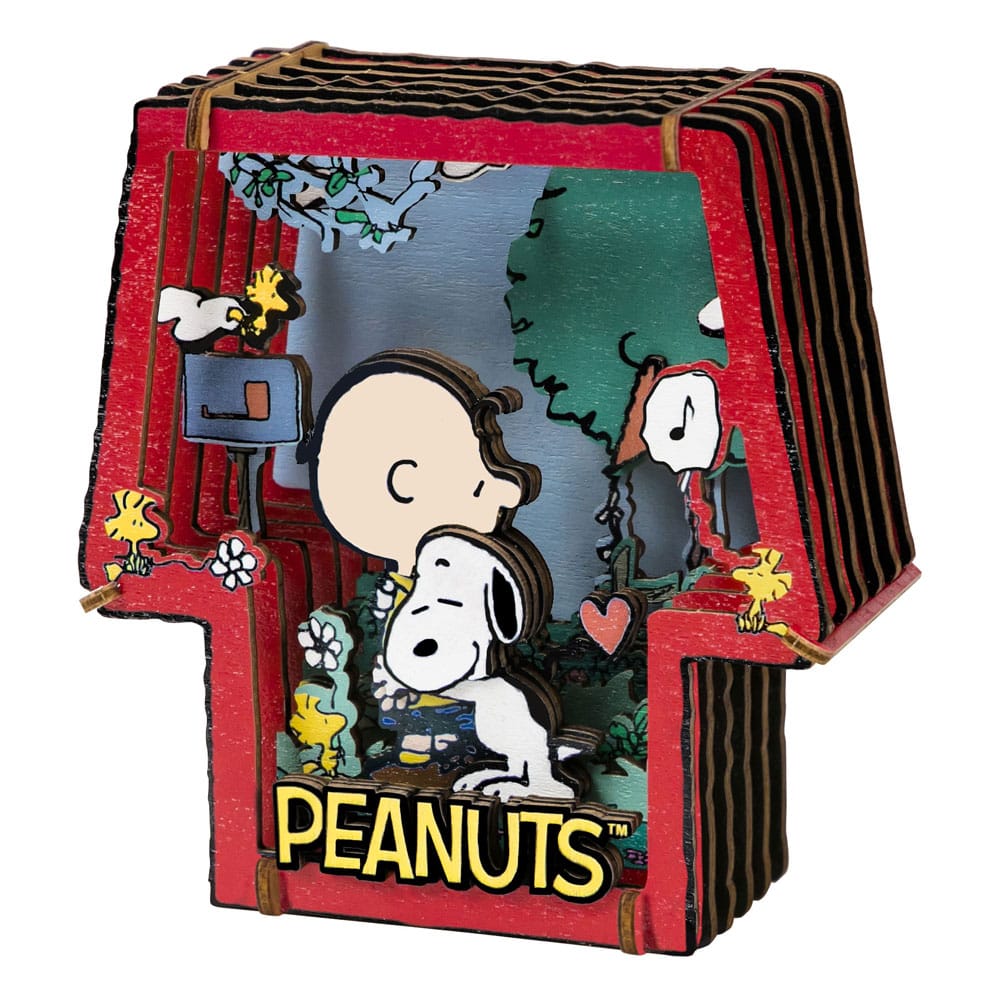 Die Peanuts Puremind Modellbausatz Wooden Theater Healing Hug - Smalltinytoystore