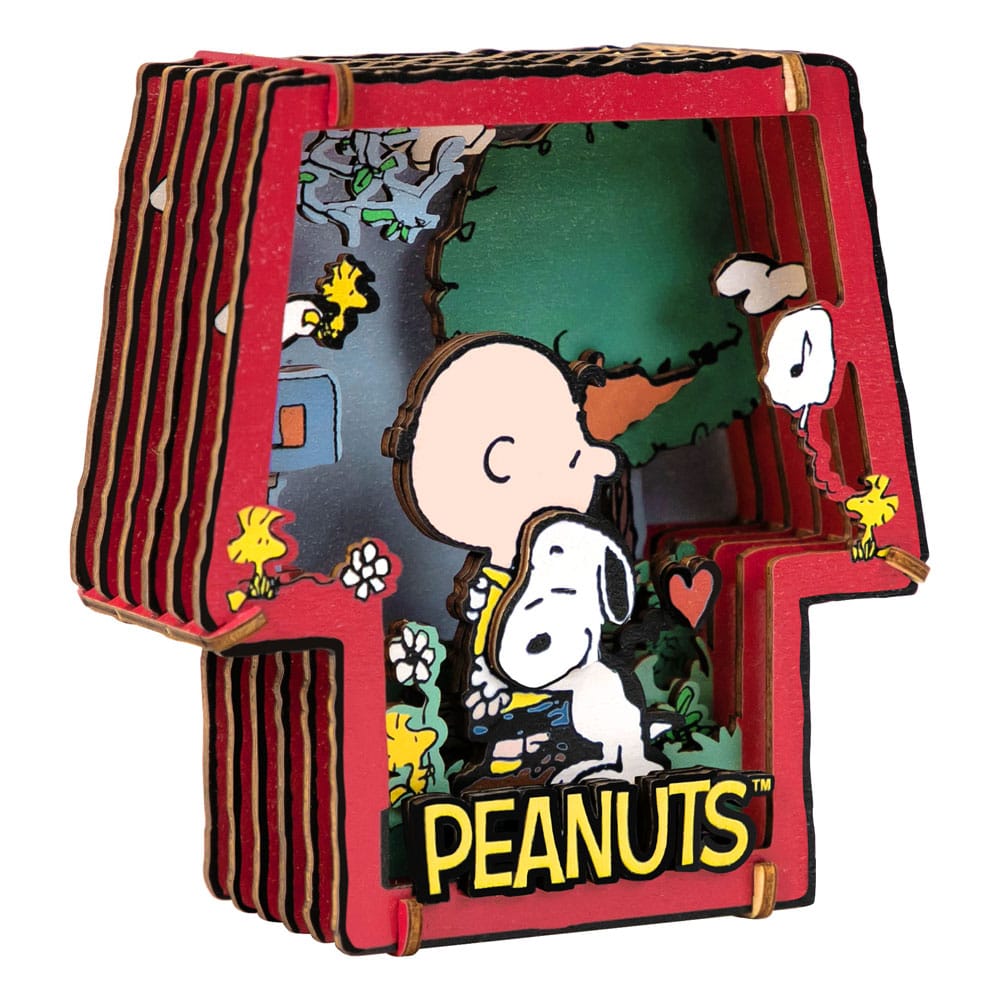 Die Peanuts Puremind Modellbausatz Wooden Theater Healing Hug - Smalltinytoystore