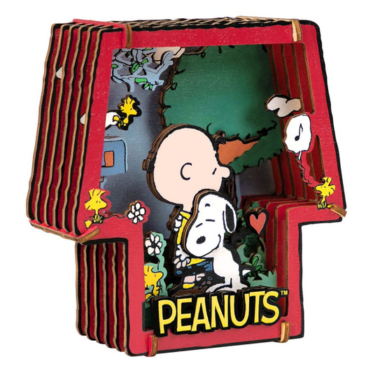 Die Peanuts Puremind Modellbausatz Wooden Theater Healing Hug - Smalltinytoystore