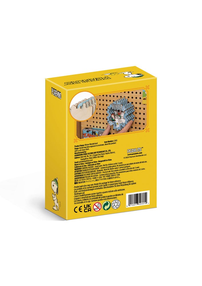 Die Peanuts Puremind Modellbausatz Wooden Theater Winter Wonderland - Smalltinytoystore