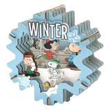 Die Peanuts Puremind Modellbausatz Wooden Theater Winter Wonderland - Smalltinytoystore