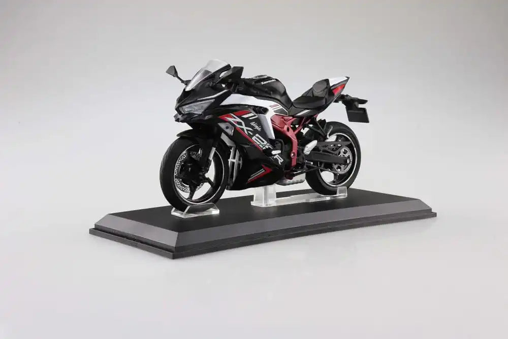 Diecast Bike Series Statue 1/12 Kawasaki Ninja ZX-25R Metallic Spark Black×Peal Flat Stardust White 16 cm - Smalltinytoystore